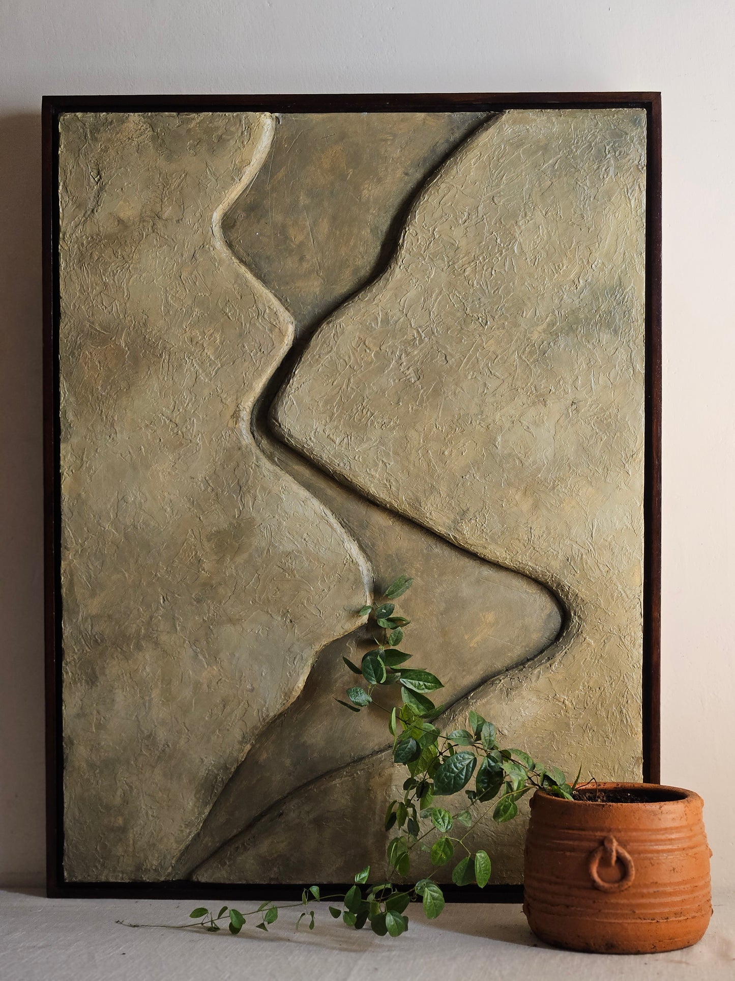 3D Abstract Painting Wooden Floating Frame