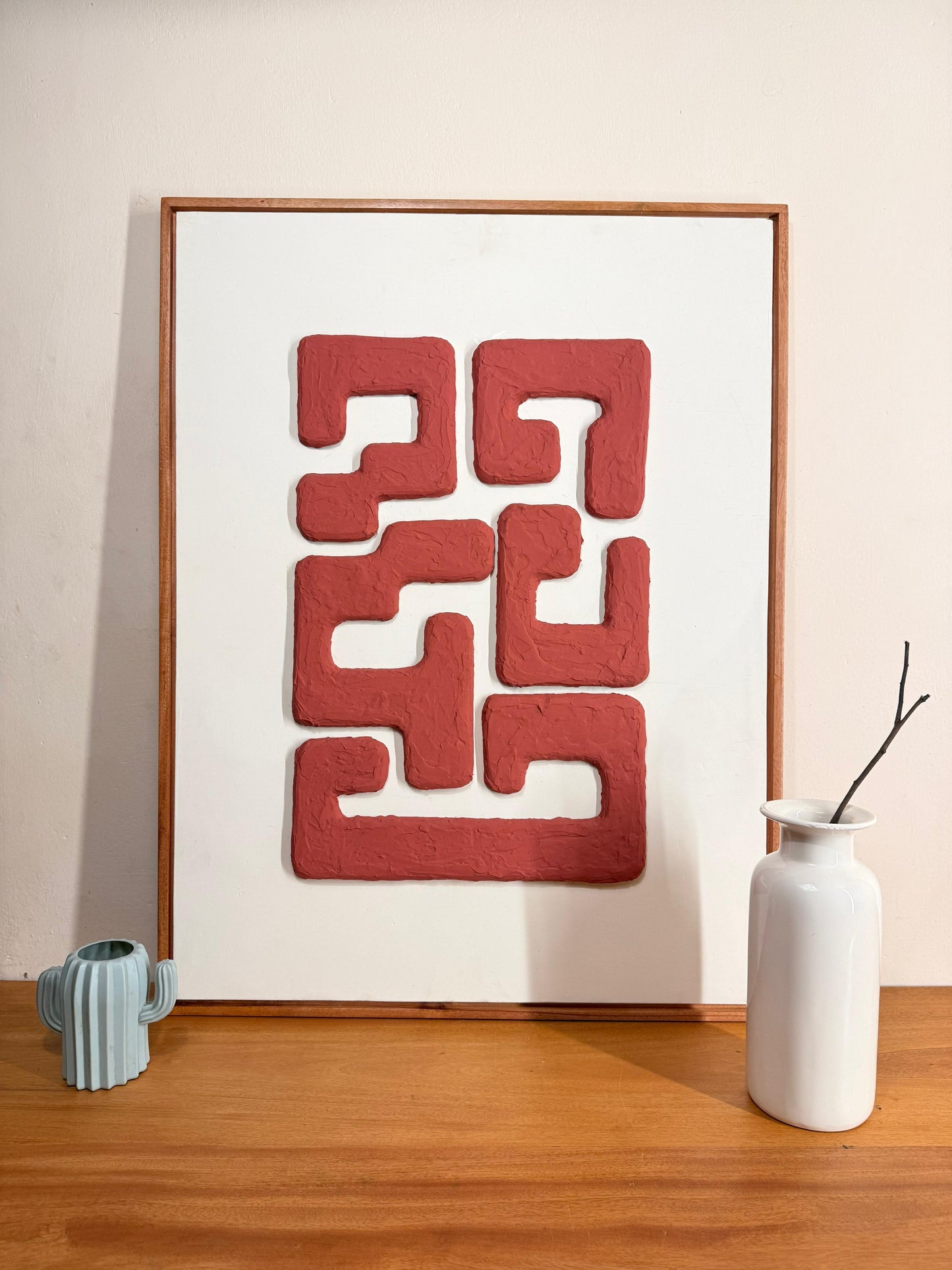 3D Abstract Painting Wooden Floating Frame