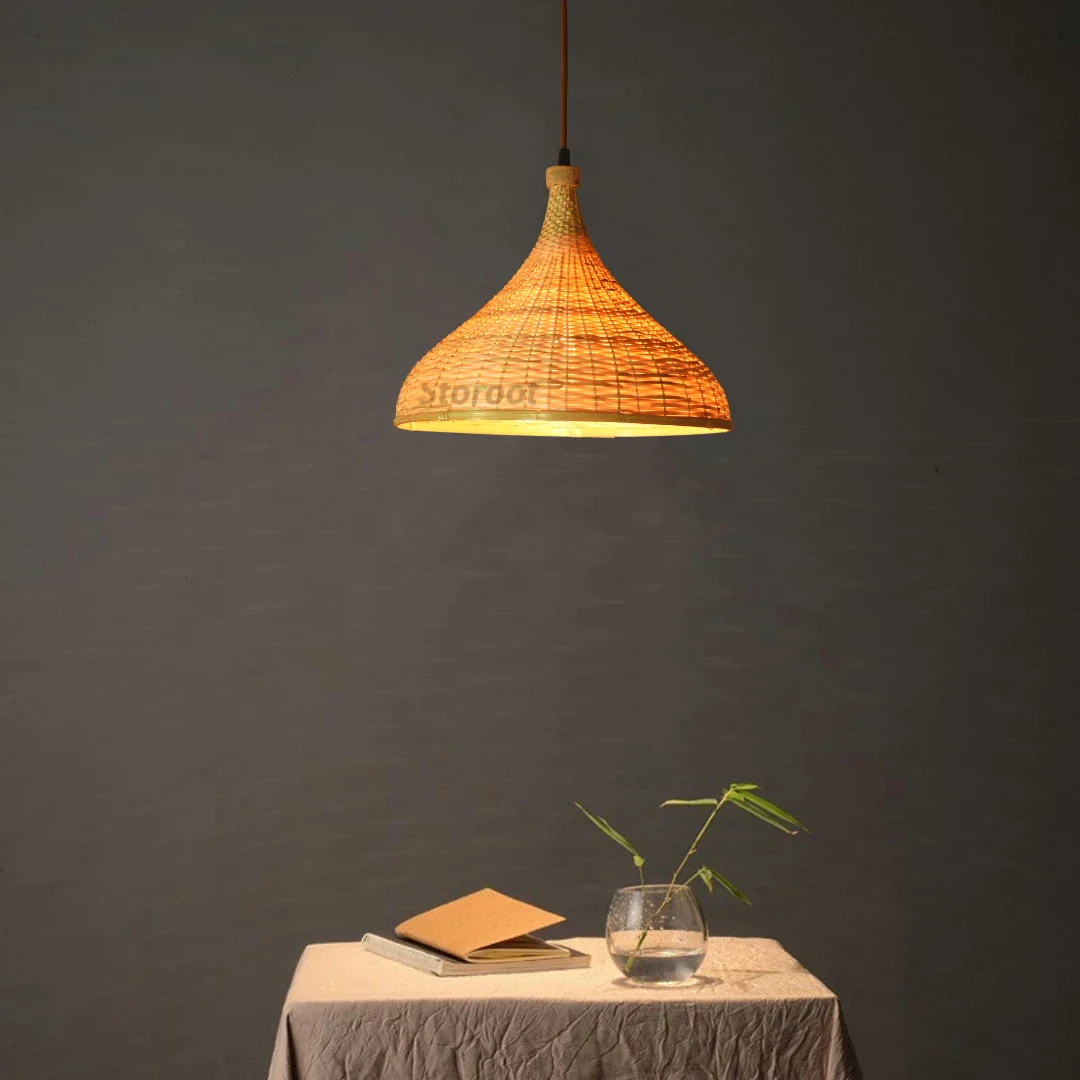 Luz Light Bamboo Pendant Lamp - Handwoven Light