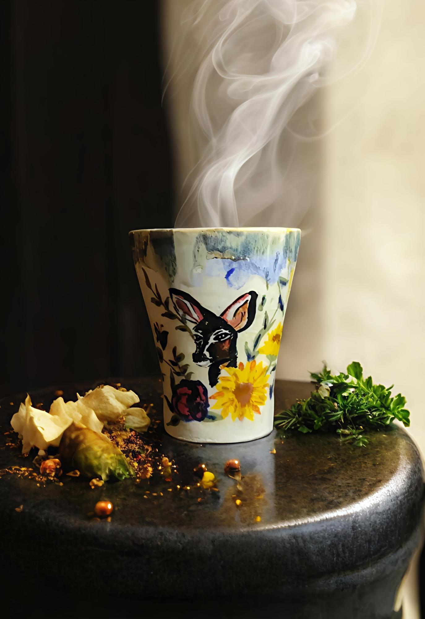 LavaLeaf Stoneware Cup