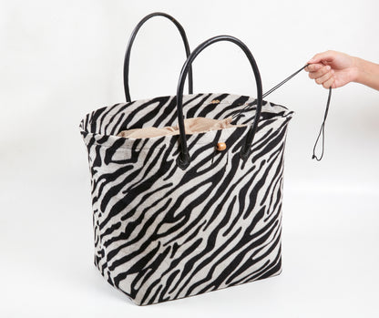 Zebra print bag