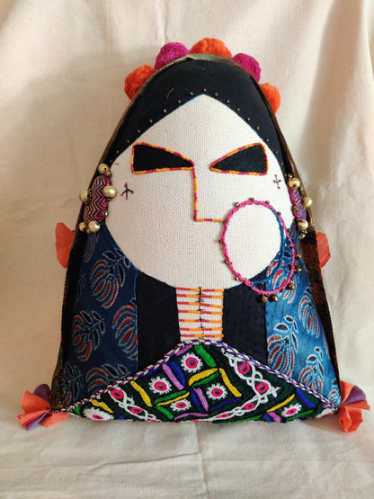 Woman of Kutch cushion