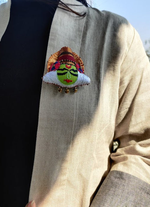 Kathakali Brooch Pin