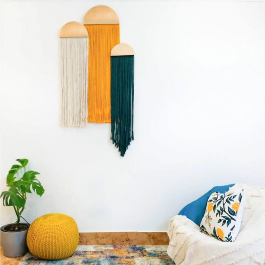 Macramé Semi-Circle Tapestry (Set of 3)