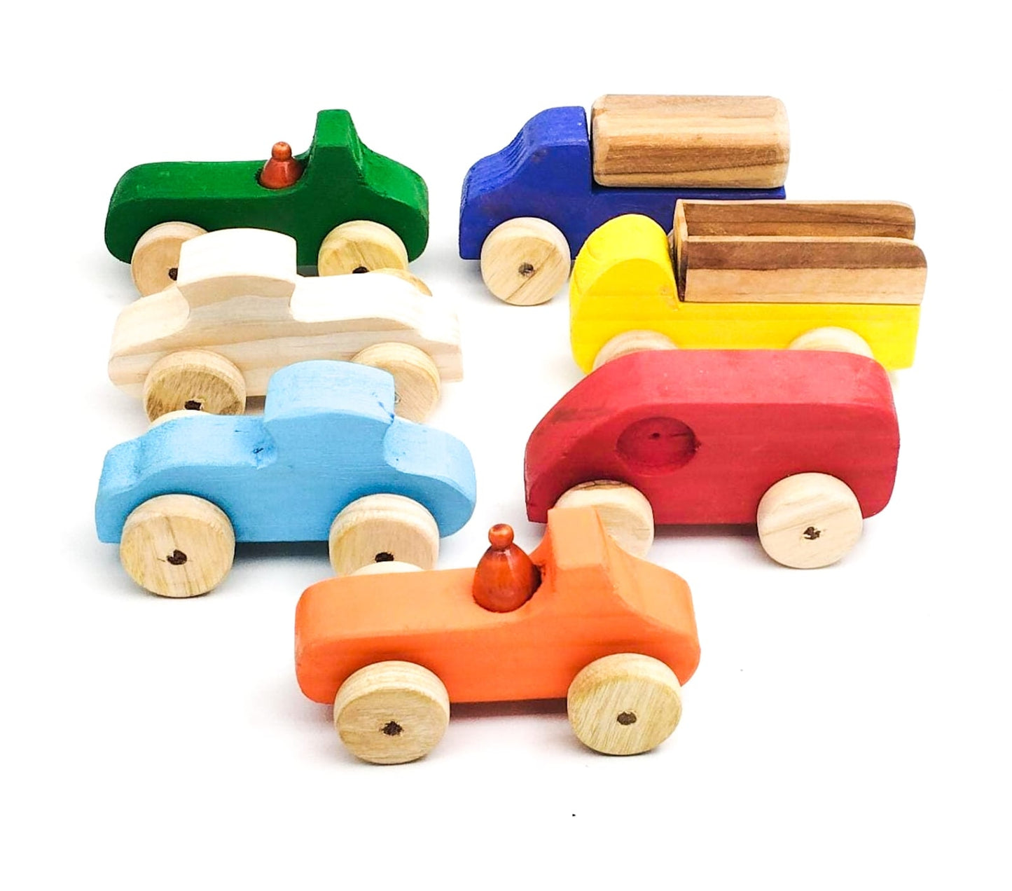 Colored toy cars